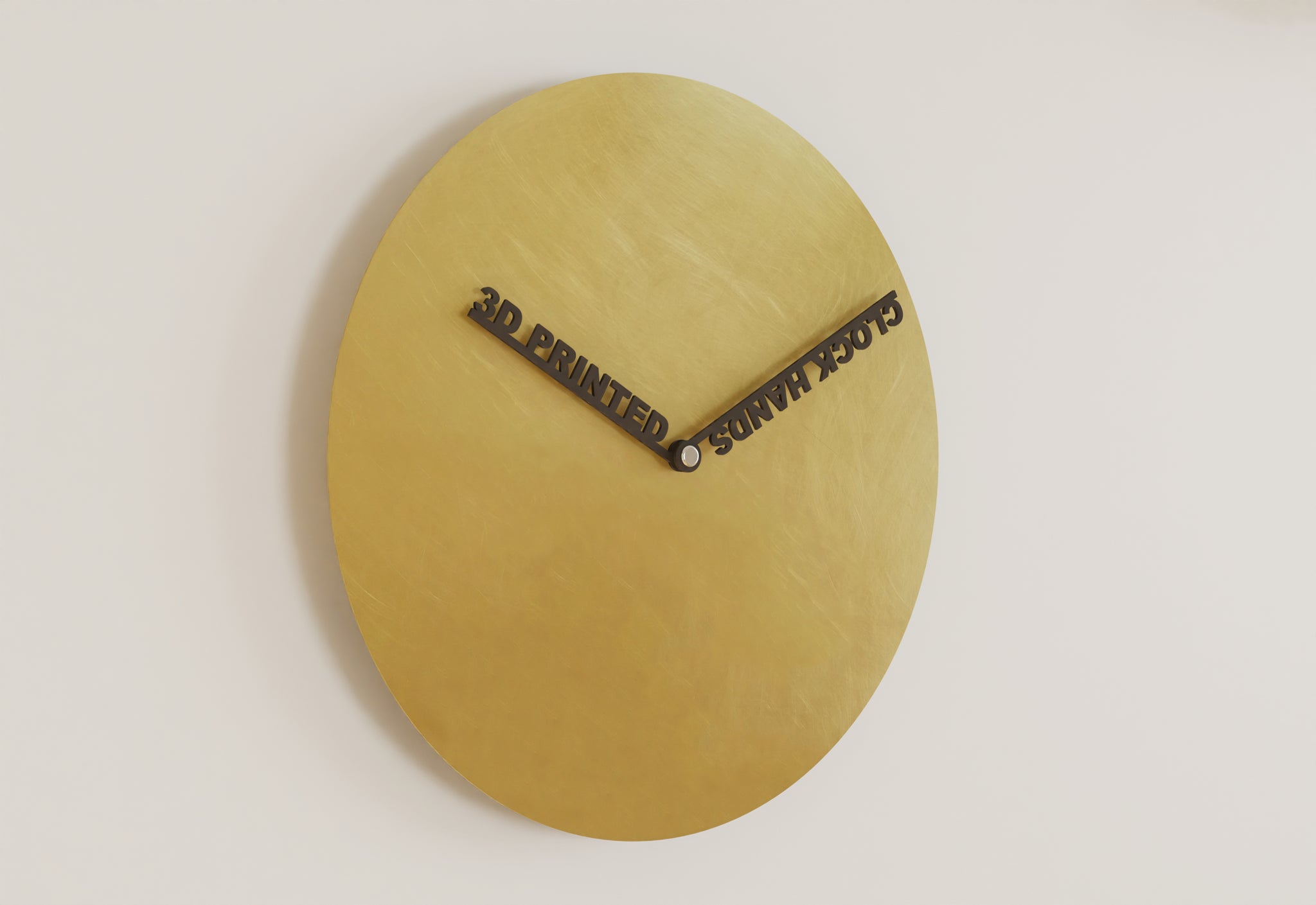 3d printed druck Wanduhr personalisierbar custom made clock hands uhrzeiger messing brass handmade unikat