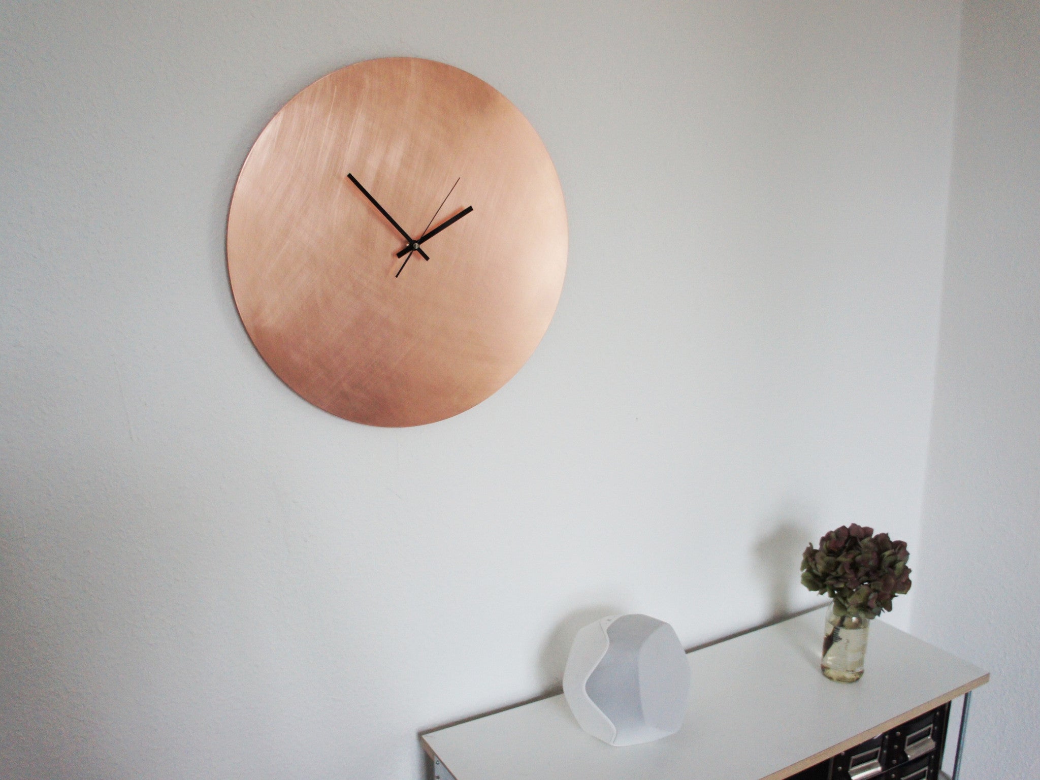 Copper Wall Clock Kupfer Wanduhr Medium 45 cm 17 inches Kupferuhr