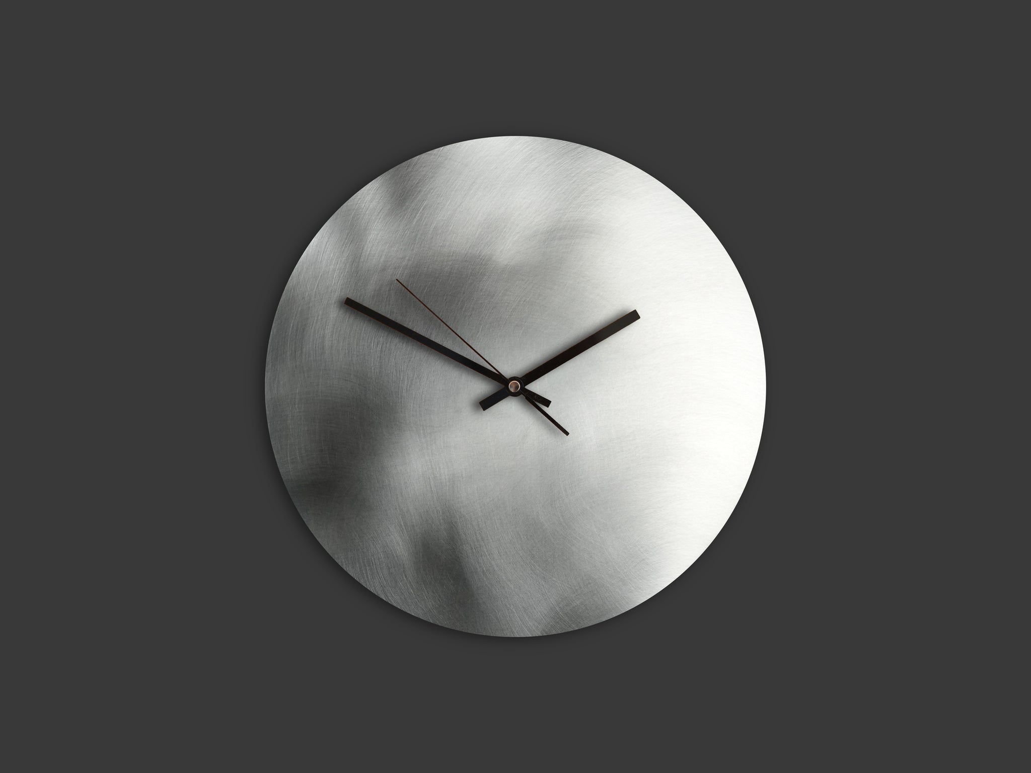 Silber Aluminium Wanduhr 