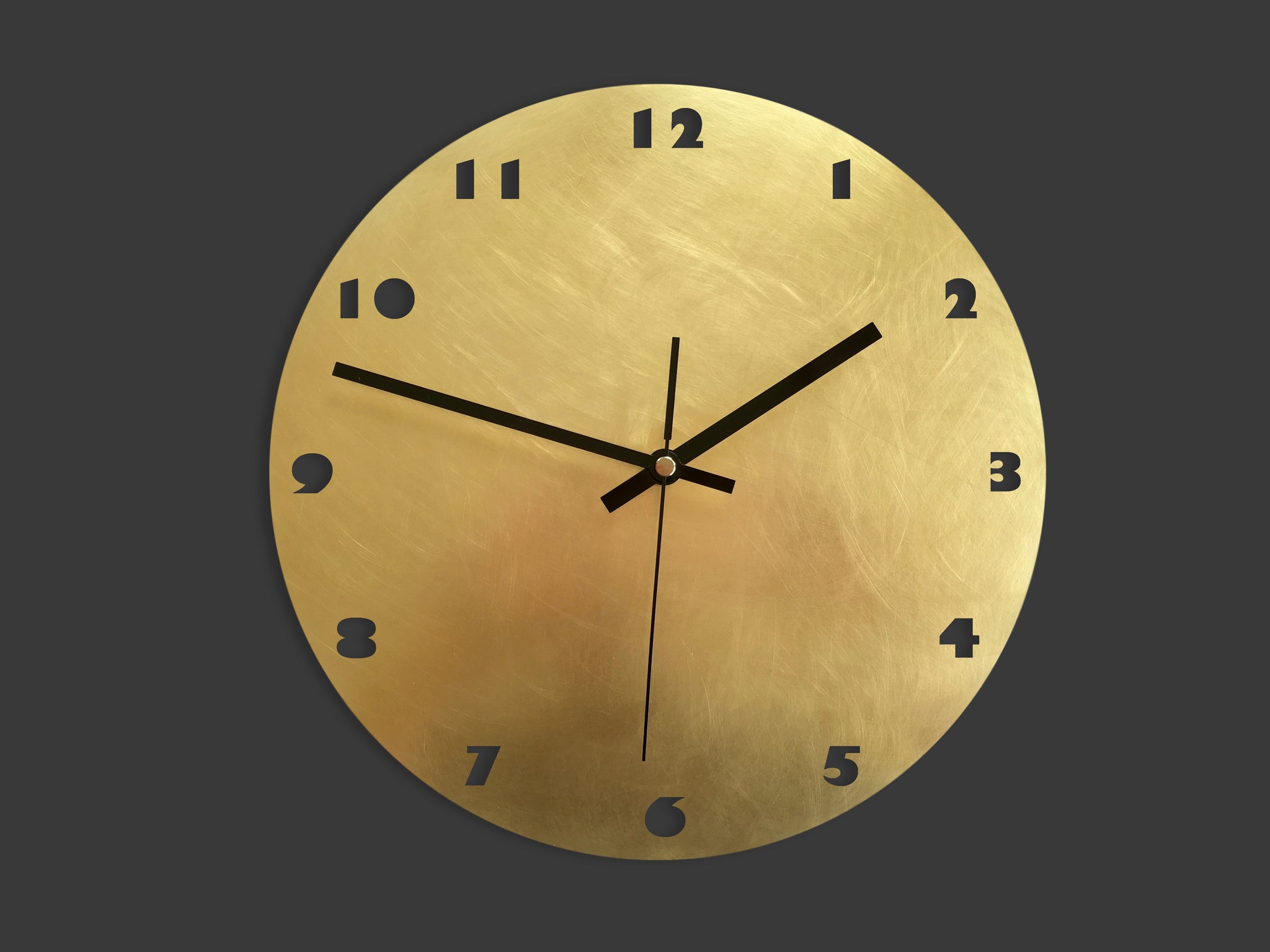 Messing ZIFFERN Wanduhr - verschiedene Größen