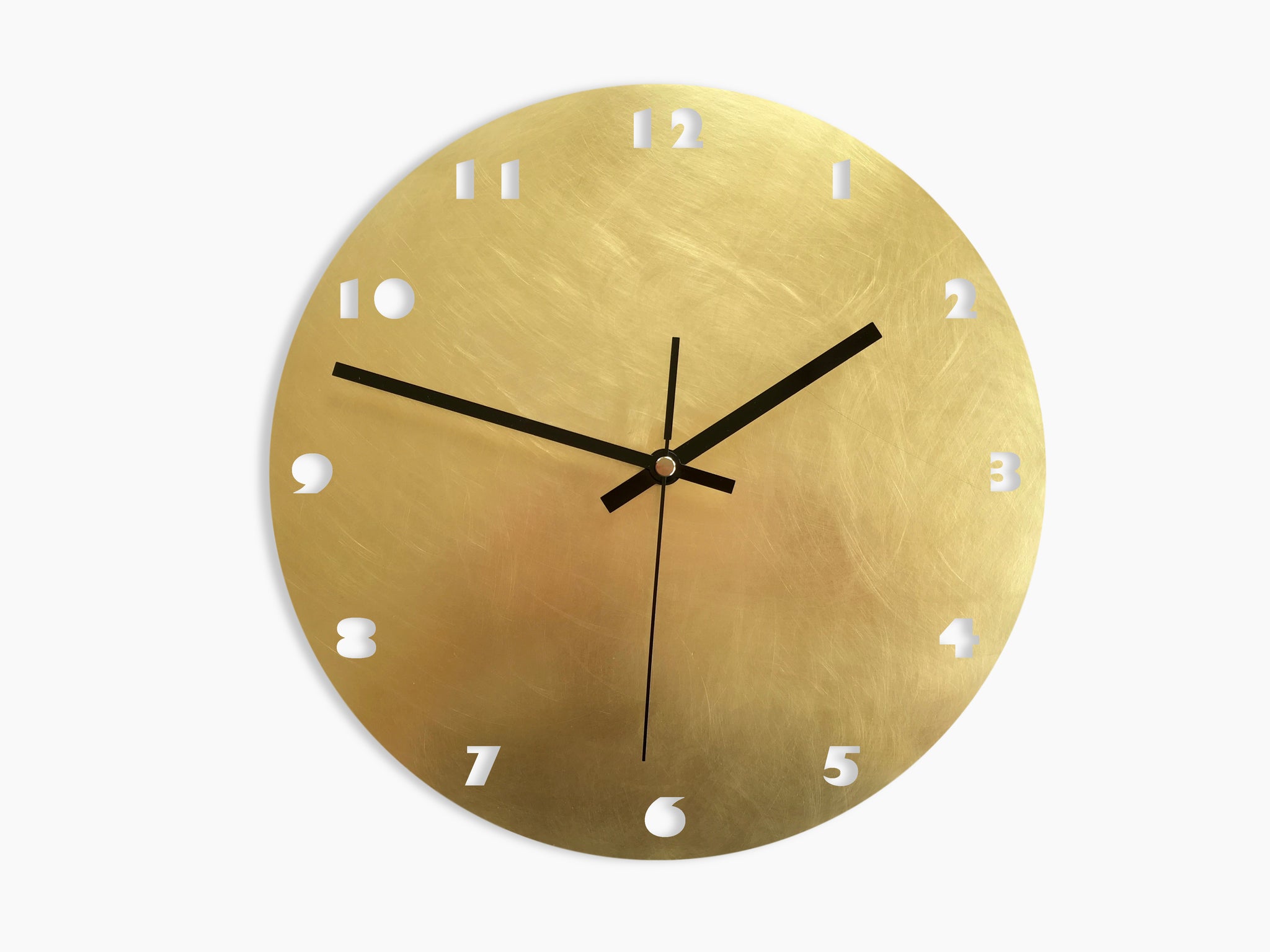 Messing ZIFFERN Wanduhr - verschiedene Größen