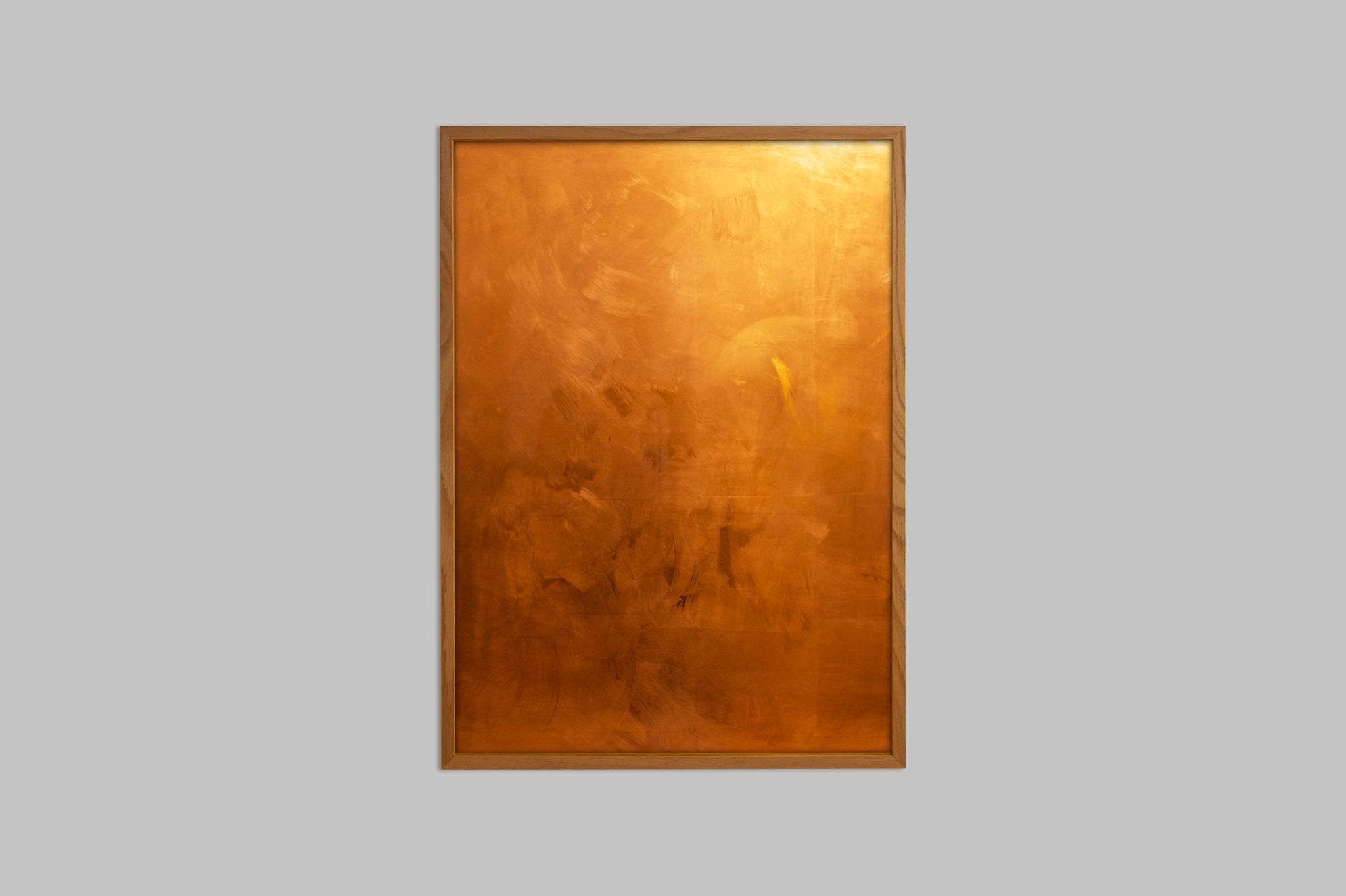 Copper Magnetboard / Whiteboard in an oak frame