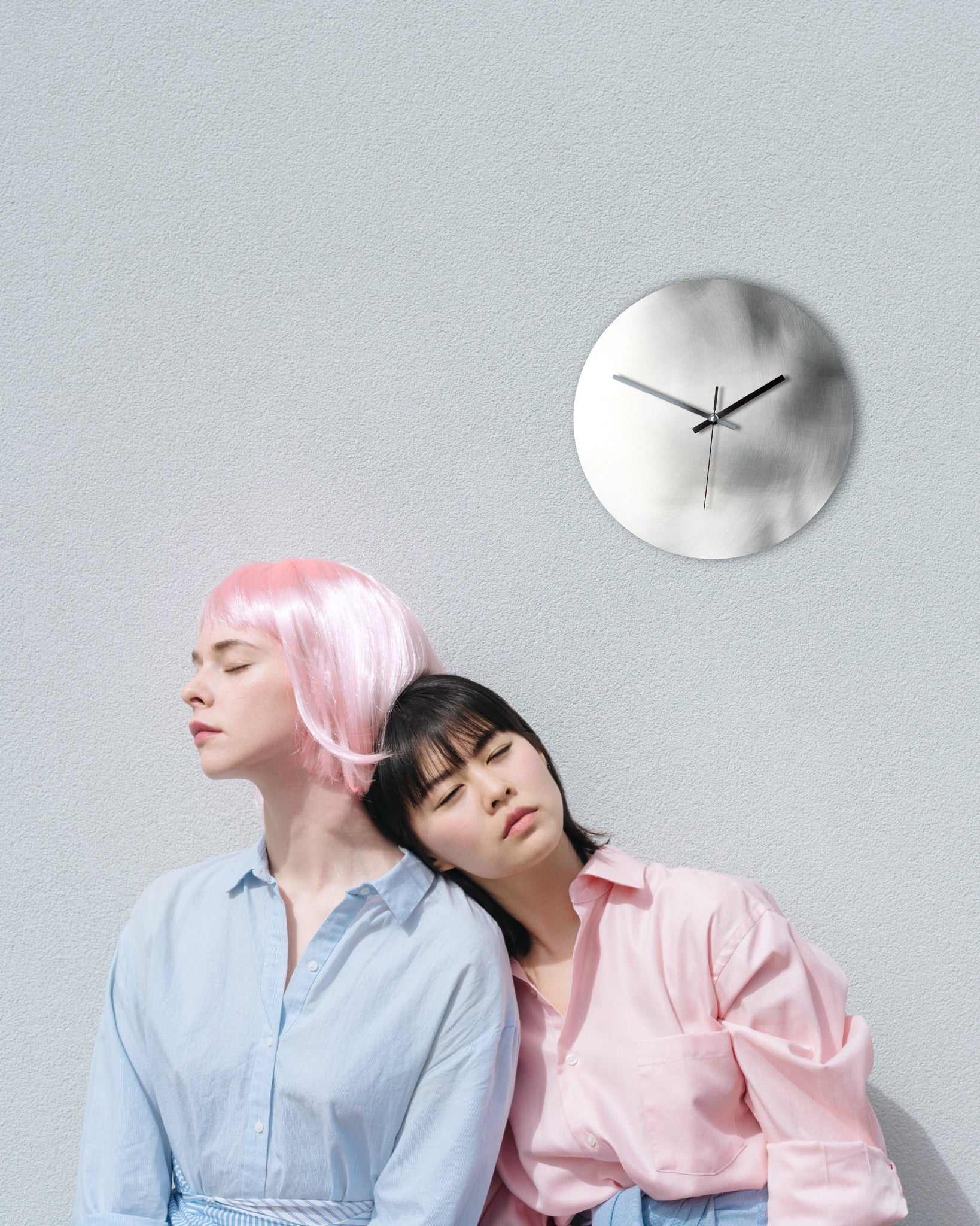 Silber Aluminium Wanduhr 