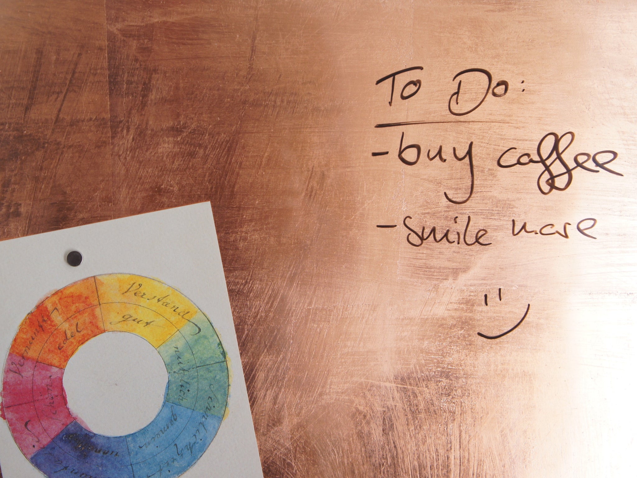 Kupfer Magnetwand / Whiteboard