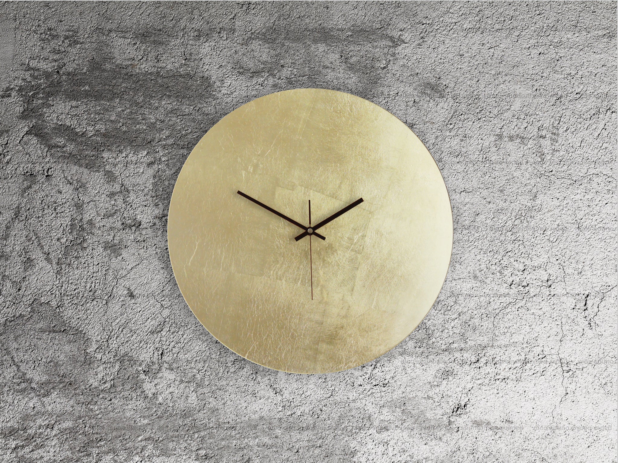 Gold Acryl Wanduhr