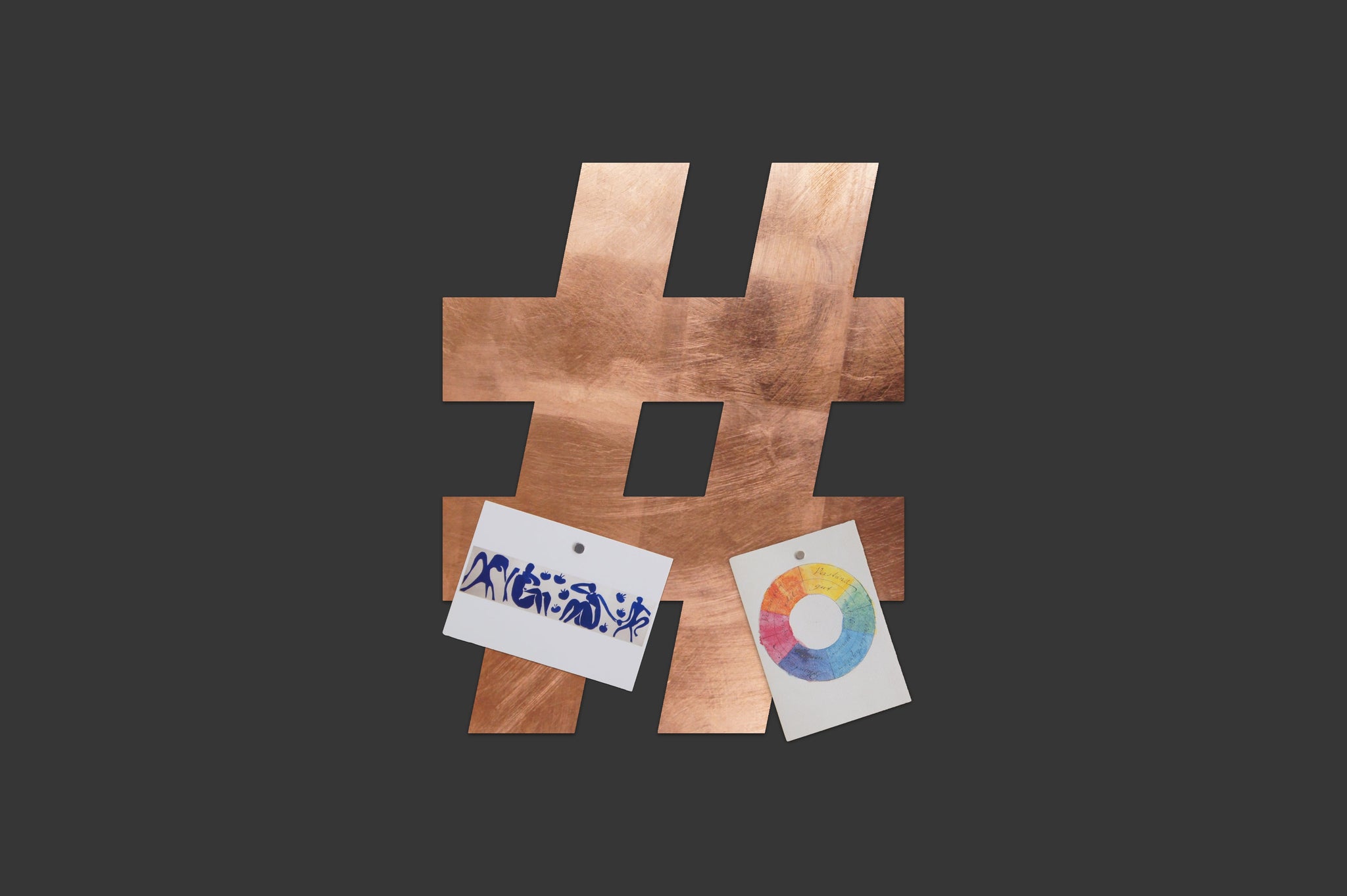 Hashtag Kupfer Magnettafel / Whiteboard