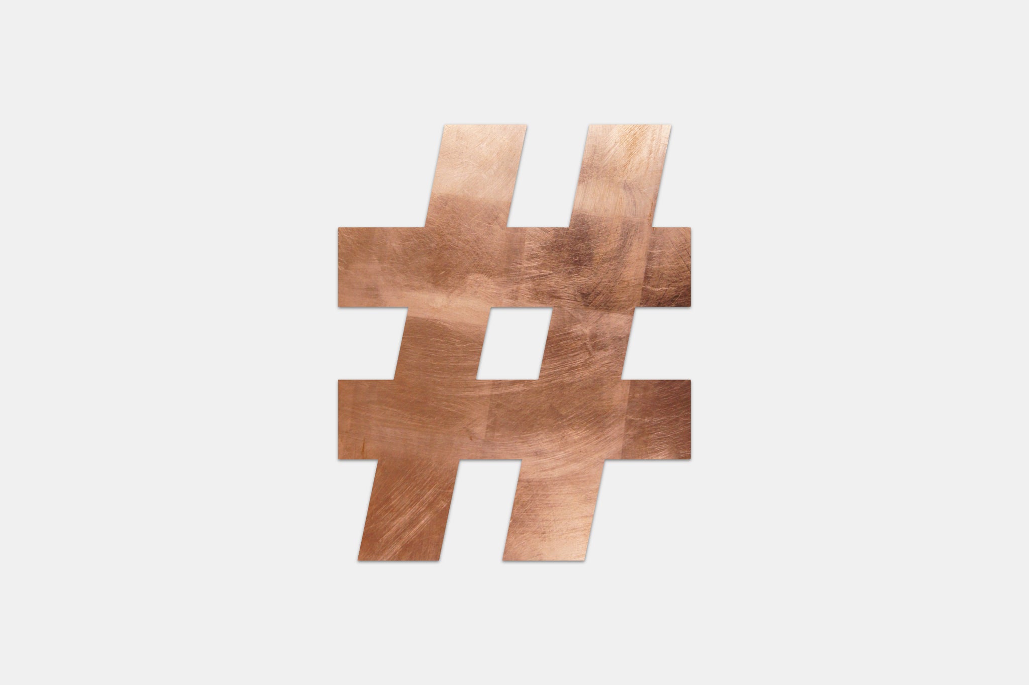 Hashtag Kupfer Magnettafel / Whiteboard