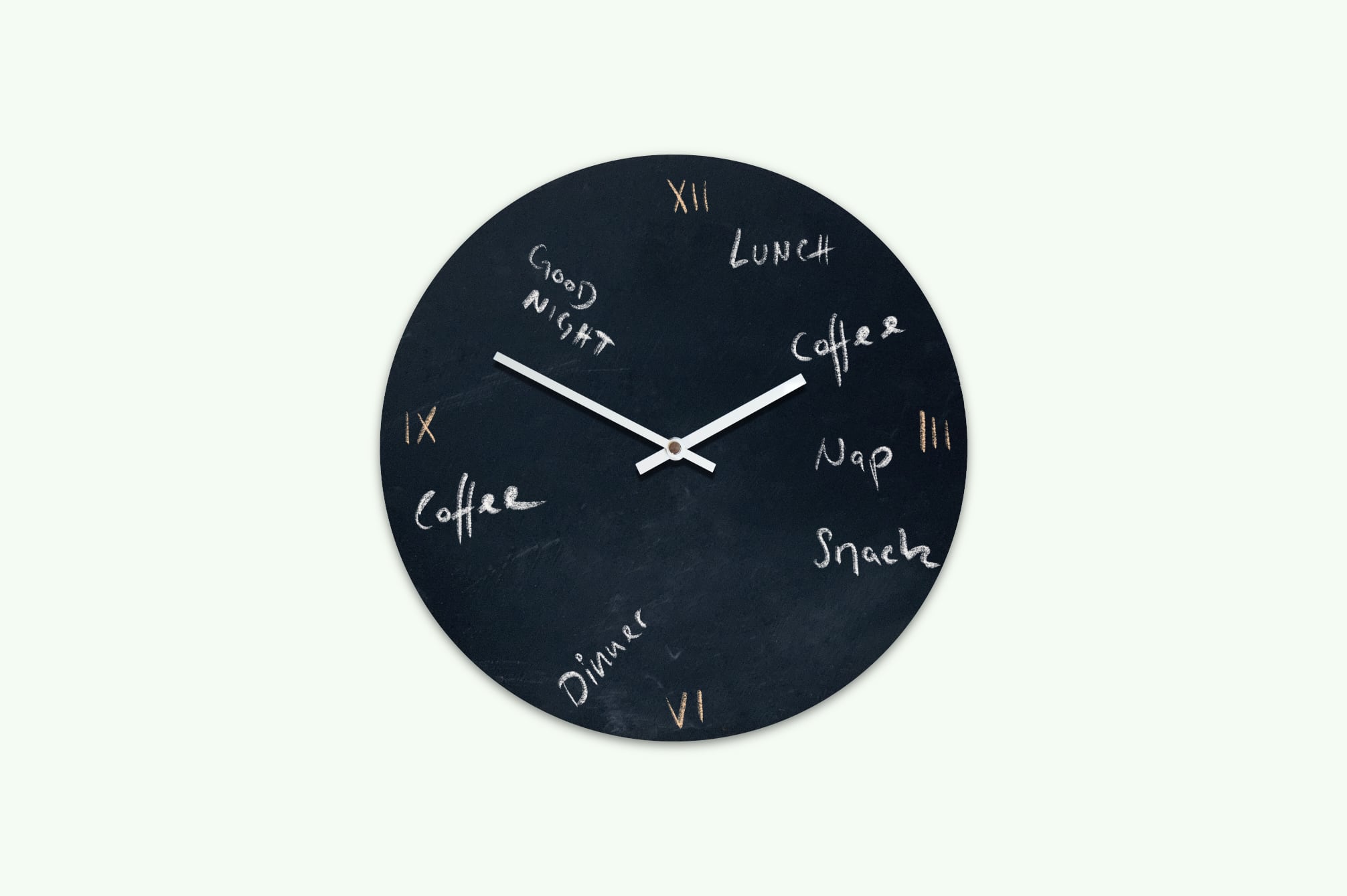 Wandtafel - Blackboard Wanduhr